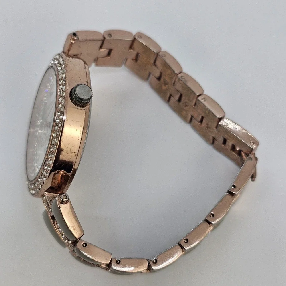 40MM Women's Watch Gray Dial Two Tone Bracelet Band 6.5